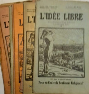 L'idée libre. 16e année - 10 numéros sur 12. Il manque avril et décembre. Revue mensuelle de culture individuelle et de rénovation sociale.