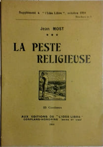 La peste religieuse. Supplément à l'Idée libre.