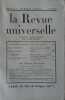 La revue universelle. Tome 65 N° 3. Textes du Comte de Saint-Aulaire, Emile Baumann, André Suarès, R. d'Oléon, Robert Brasillach, Thierry Maulnier, ...