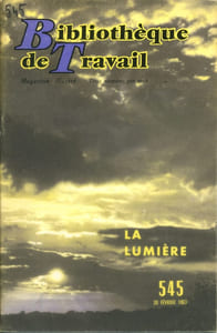 Bibliothèque de travail N° 545. La lumière.