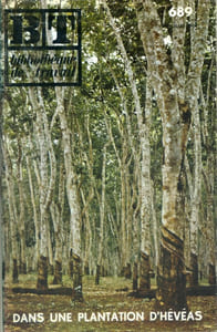 Bibliothèque de travail N° 689. Dans une plantation d'hévéas.
