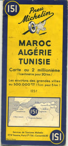 Maroc, Algérie, Tunisie. Carte à l'échelle 1/2000 000e. Environs des grandes villes au 1/50 000e.