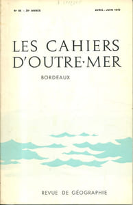 Les cahiers d'outre-mer. Revue de géographie. N° 98. Industrie textile en Afrique, Plantations à Porto-Rico, Murunga au Burundi, Pêche à la crevette à Madagascar…