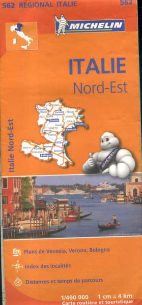 Ancienne Carte Michelin N&deg; 562. Italie Nord-Est. Carte au 1/400 000e.. CARTE MICHELIN 