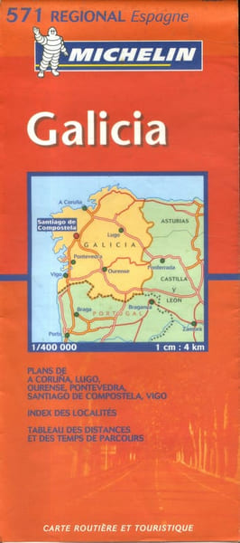 Ancienne Carte Michelin N&deg; 571 : Galicia. Carte au 1/400 000e.. CARTE MICHELIN 