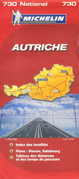 Ancienne Carte Michelin N&deg; 730 : Autriche. Carte au 1/400 000e.. CARTE MICHELIN 