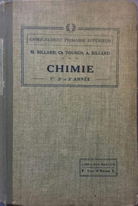 Chimie. 1ère - 2 e et 3 e années.