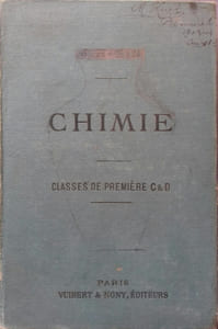 Chimie (métaux, chimie organique). À l'usage des classes de premières C et D.