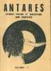 Antarès. Science-fiction et fantastique sans frontières. Volume 1. Anthologie permanente réalisée par Rémi Maure.. ANTARES 