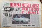 L'auto-journal 1960. Numéro 253. Nouveau moteur Simca pour l'Aronde et l'Ariane 61…. L'AUTO-JOURNAL 