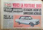 L'auto-journal 1960. Numéro 254. Voici la voiture 1961. Les carosseries actuelles…. L'AUTO-JOURNAL 