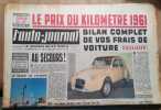L'auto-journal 1961. Numéro 263. Prix du kilomètre 1961. Deux chevaux. Saab "96"…. L'AUTO-JOURNAL 