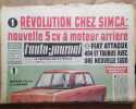 L'auto-journal 1961. Numéro 265. La nouvelle 5 CV Simca à moteur arrière. Une nouvelle 1300 Fiat…. L'AUTO-JOURNAL 