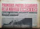 L'auto-journal 1961. Numéro 273. Exclusif : La nouvelle Simca 5 CV.... L'AUTO-JOURNAL 