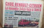 L'auto-journal 1961. Numéro 276. Choc Renault-Citroën, la nouvelle 3-4 CV face à l'Ami 6.... L'AUTO-JOURNAL 