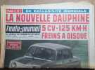 L'auto-journal 1962. Numéro 297. La nouvelle Dauphine, 5 CV, 125 km/h, freins à disque…. L'AUTO-JOURNAL 