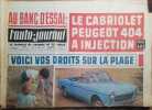 L'auto-journal 1962. Numéro 303. Le cabriolet 404 Peugeot à injection. La nouvelle MG.... L'AUTO-JOURNAL 