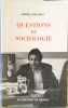 Questions de sociologie.. BOURDIEU Pierre 