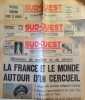 2 numéros de Sud-Ouest des 11 et 13 novembre 1970 entièrement consacrés à la mort du Général de Gaulle. 8 pages et 4 pages. On ajoute 4 pages ...