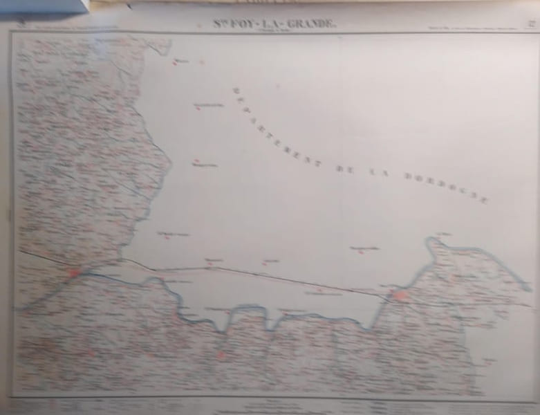 Ste Foy la grande. (St Christophe-de-Double). Feuille N&deg; 12. Carte ex&eacute;cut&eacute;e suivant la d&eacute;cision du Conseil G&eacute;n&eacute;ral de la Gironde du 23 ao&ucirc;t 1875. ...