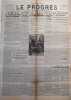 Le Progrès. Journal républicain quotidien du 14 novembre 1940.. LE PROGRES 