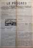Le Progrès. Journal républicain quotidien du 24 novembre 1940.. LE PROGRES 