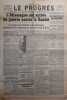 Le Progrès. Journal républicain quotidien du 23 juin 1941. L'Allemagne est entrée en guerre contre la Russie, Les troupes françaises ont évacué ...
