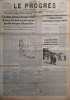 Le Progrès. Journal républicain quotidien du 30 juin 1941. Prises de villes russes par les troupes allemandes, Chantiers de jeunesse.... LE PROGRES 