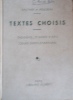 Textes choisis pour lectures expliquées et lectures dirigées.. GAUTHIER Pierre-Léon - ROUSSEAU Anne-Marie 