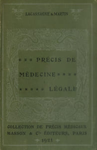 Précis de médecine légale. 6 pages sur les tatouages avec des illustrations.