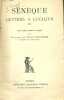Lettres à Lucilius. Tome III seul, lettres XCIII à CXXIV. Edition bilingue, texte et traduction en regard.. SENEQUE 