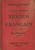 Textes français. La lecture expliquée et la récitation. Enseignement primaire supérieur. Troisième année.. AUBIN A. - DAVID M. 