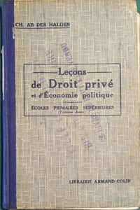 Leçons de droit privé et d'économie politique. Programmes de 3 e année.