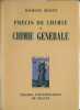 Pr&eacute;cis de chimie. Tome I : Chimie g&eacute;n&eacute;rale.. QUELET Raymond 