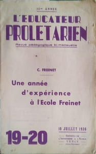 Une année d'expérience à l'école Freinet.