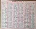 Almanach des P.T.T. 1965. Complet. Version simple : 2 semestres, recto et verso.. ALMANACH DES P.T.T. 1965 