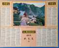Almanach des P.T.T. 1965. Incomplet. Calendrier au recto, sans les pages r&eacute;gionales (Paris) qui ont &eacute;t&eacute; retir&eacute;es.. ALMANACH DES P.T.T. 1965 