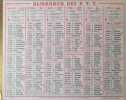 Almanach des P.T.T. 1968. Complet. Version simple : 2 semestres, recto et verso.. ALMANACH DES P.T.T. 1968 