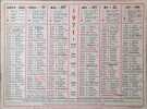 Almanach des P.T.T. 1971. Complet. Version simple : 2 semestres, recto et verso.. ALMANACH DES P.T.T. 1971 