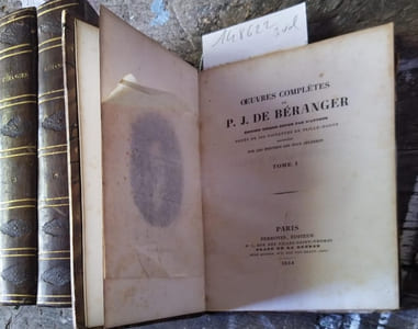 Oeuvres complètes de P. J. Béranger. Edition unique revue par l'auteur. 3 volumes.