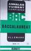 Baccalaur&eacute;at. Allemand 1976-1977 : Session de remplacement de 1976.. ANNALES VUIBERT CORRIGEES 1976-77 