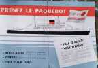 Vous qui savez voyager… Prenez le paquebot. D&eacute;pliant publicitaire pour les paquebots "Ville d'Alger" et "Ville d'Oran".. C.G.T. 