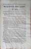 Bulletin des lois. Contient, entre autres, l'abattoir public de Bagnols (Gard) et la reconstruction des ponts de Voucq (Ardennes).... BULLETIN DES ...