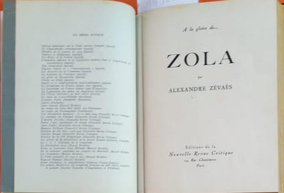 A la gloire de ... Zola.
