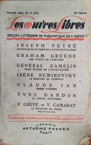 Le mariage de Tchékov. Texte paru dans le N° 13 (Nouvelle série) de la revue les Oeuvres Libres qui contient 6 autres romans et nouvelles inédits de Joseph Peyré, Grahamm Greene, Général Gamelin, Claude Jan, Yves Gandon, P.Grève et V. Camarat.