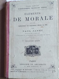 Eléments de morale. Programmes officiels de 1882.