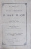 Etudes littéraires sur les classiques français des classes supérieures. tome 1 seul : Corneille - Racine - Molière - La Fontaine - Boileau.. MERLET ...