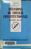 D&eacute;cisions du Conseil constitutionnel.. ARDANT Philippe 