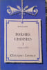 Po&eacute;sies choisies. I (1545-1560) Notice biographique, notice historique et litt&eacute;raire, notes explicatives, jugements, questionnaire et sujets de ...