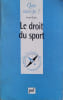 Le droit du sport.. GATSI Jean 